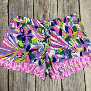 Lilly Pulitzer 24483 Katia Shorts Havin A Blast Engineered Rayon Colorful Size M